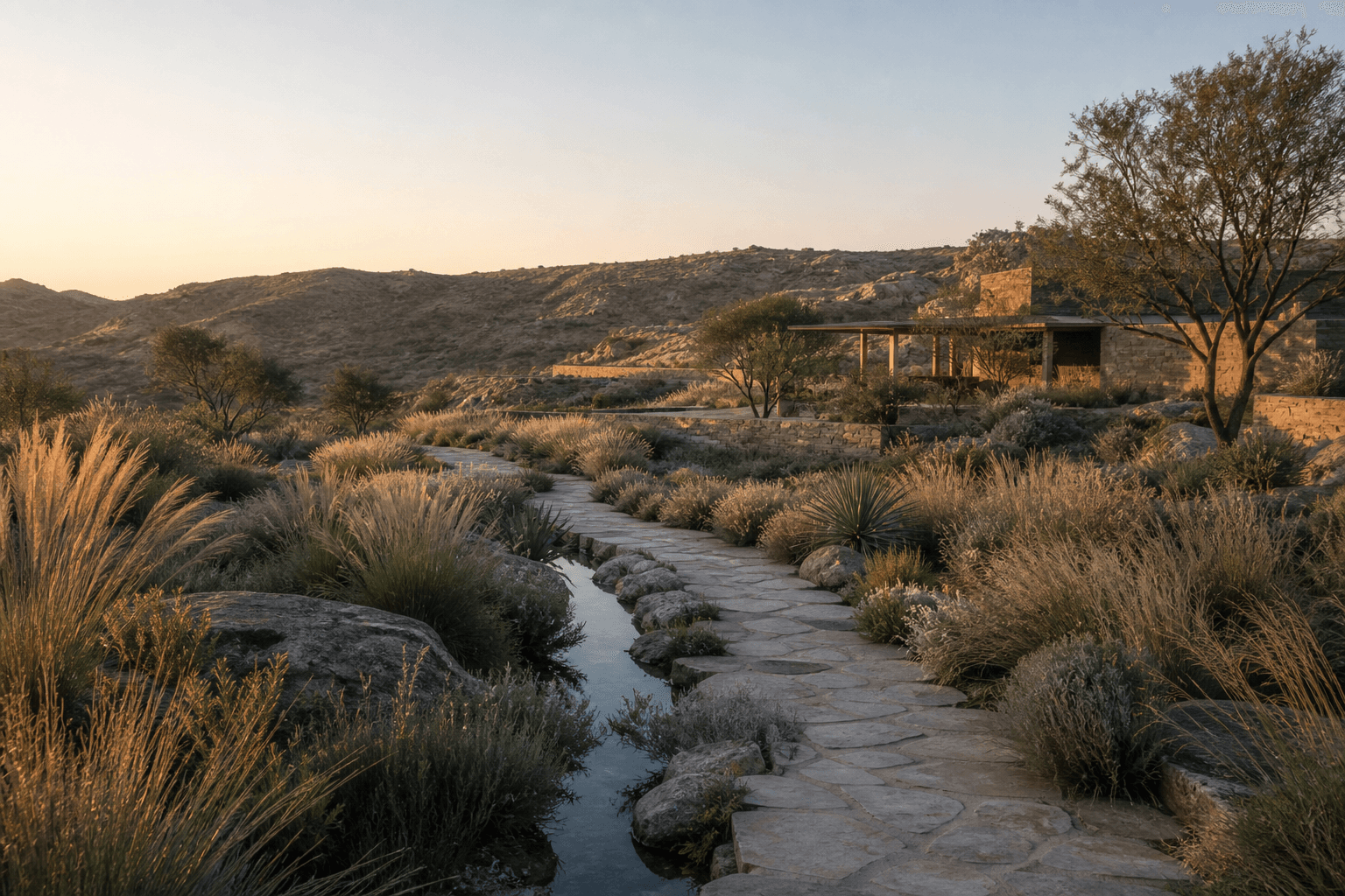 Aranya Retreat material and spatial detail