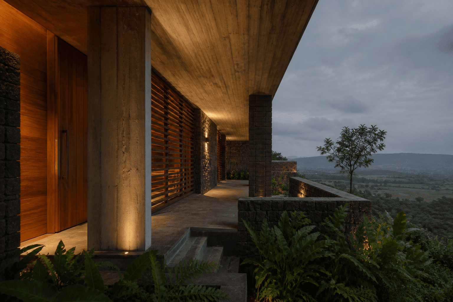 Ridge House material and spatial detail